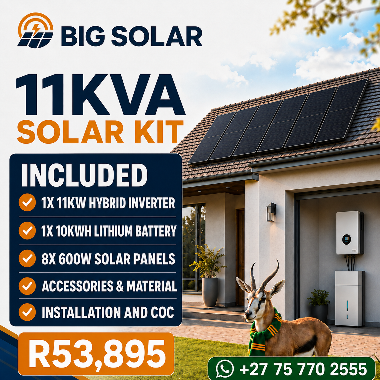 11KVA Solar Kit sale package