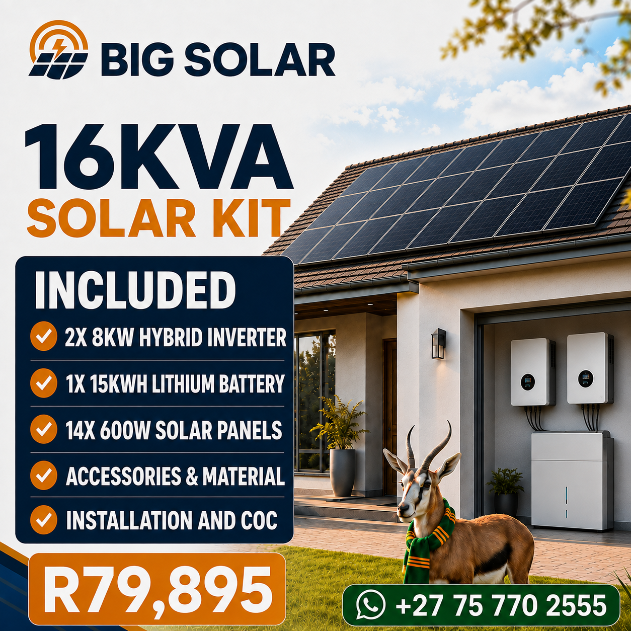 16KVA Solar Kit sale package