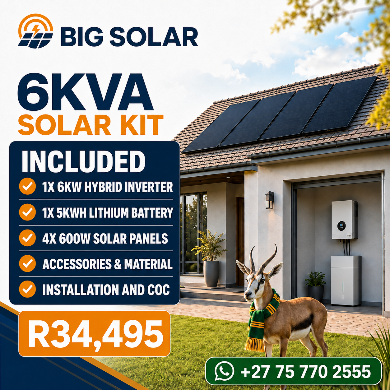 6KVA Solar Kit sale package
